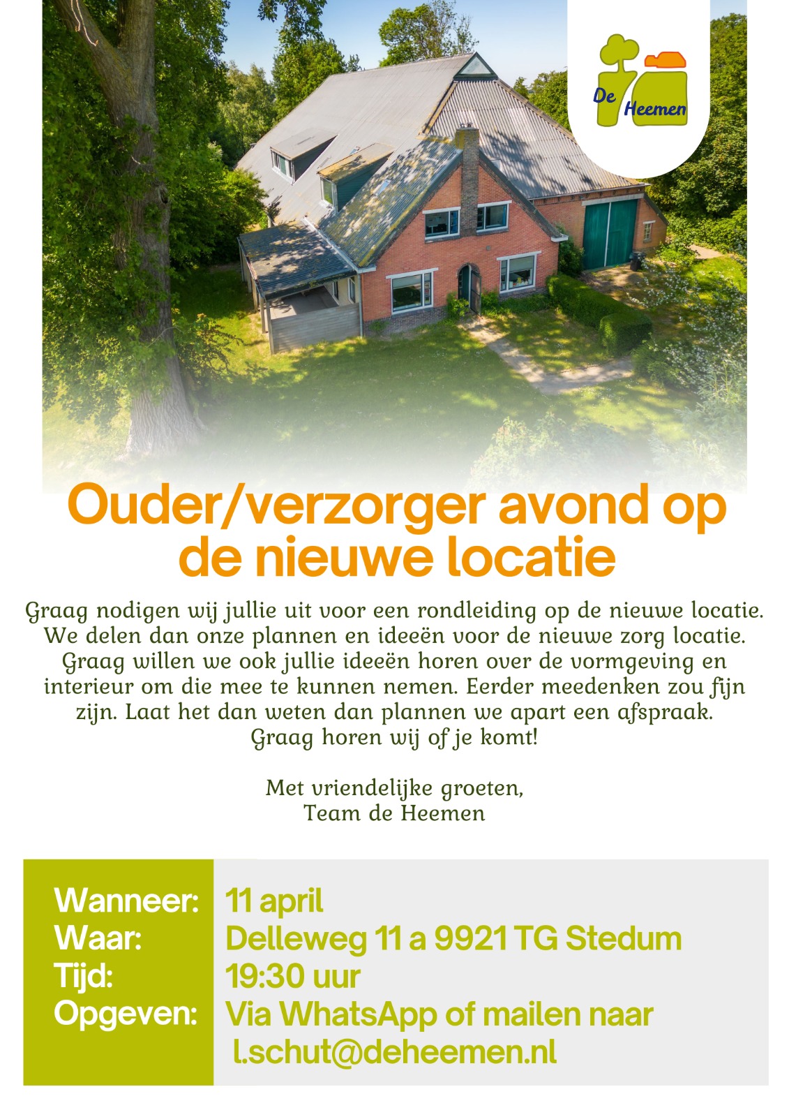 Ouder/verzorger-avond op Delleweer